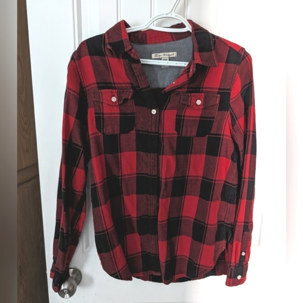 🔥 Tailor Vintage Buffalo Plaid Button Down Cotton Flannel Shirt